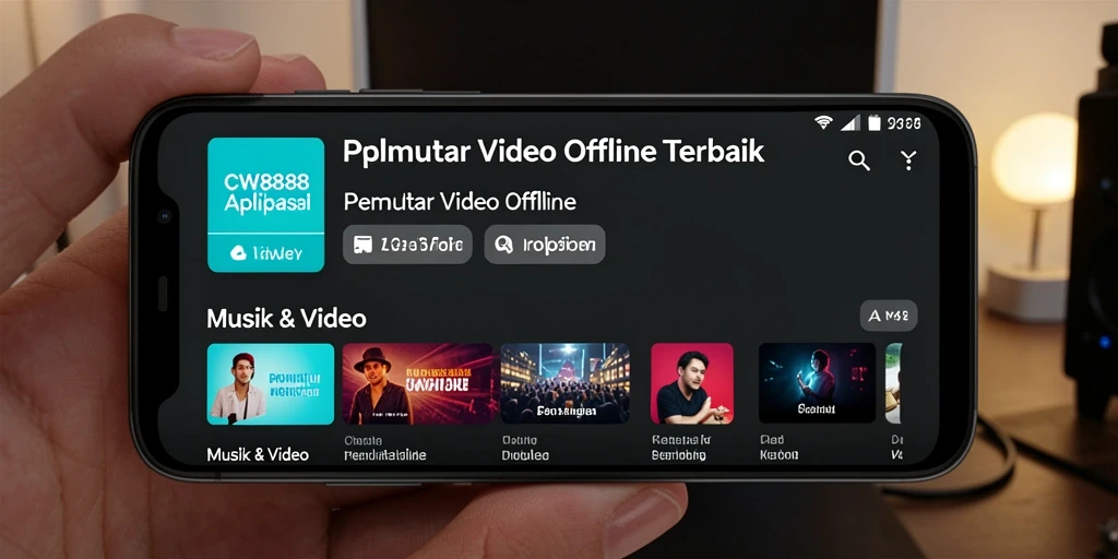 Antarmuka CW8888 yang intuitif dan nyaman untuk Pemutar Video Offline.