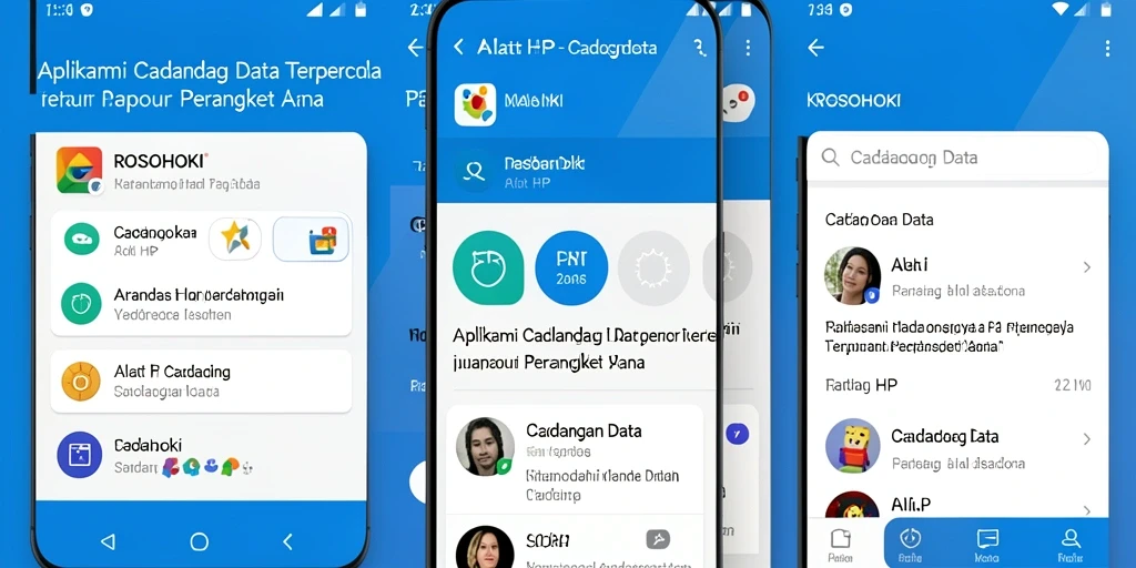 Screenshot antarmuka aplikasi cadangan data ROSOHOKI.