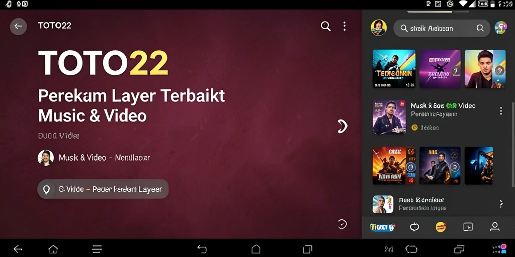 Antarmuka aplikasi TOTO22 untuk merekam layar dan mengedit video.